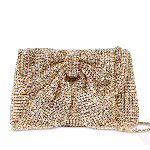 LOEFFLER RANDALL Jolene Diamante Small Bow Clutch - Picture 1 of 7